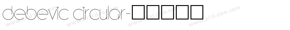 Debevic Circular字体转换